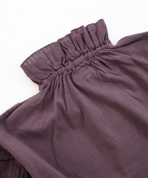 Ocean&Ground（オーシャン&グラウンド）の「フリルカラーバルーンTシャツ（80～140cm）（Tシャツ/カットソー・キッズ・ホワイト/パープル/イエロー/チャコール・90/100/110/120/80/130/95/140）」の16枚目の写真