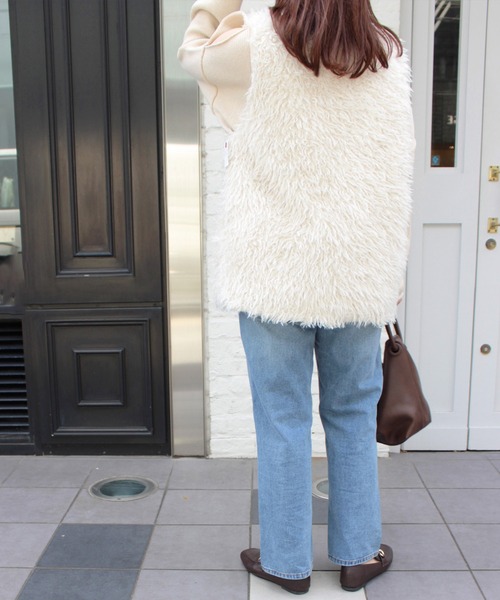 MLI'A（エムリア）の「肩スリットニット（ニット/セーター・レディース・ブラック/オレンジ/ブルー/ナチュラル・M）」の21枚目の写真