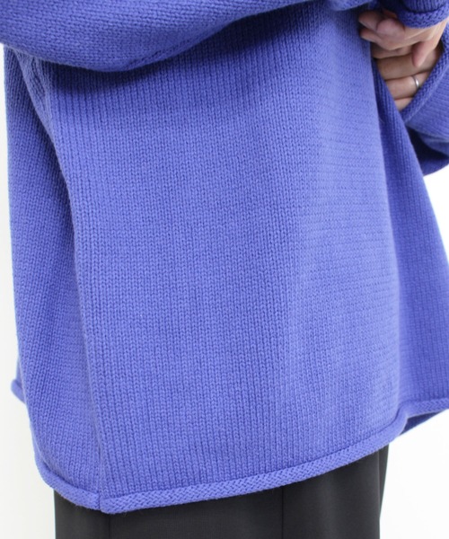 MLI'A（エムリア）の「肩スリットニット（ニット/セーター・レディース・ブラック/オレンジ/ブルー/ナチュラル・M）」の11枚目の写真