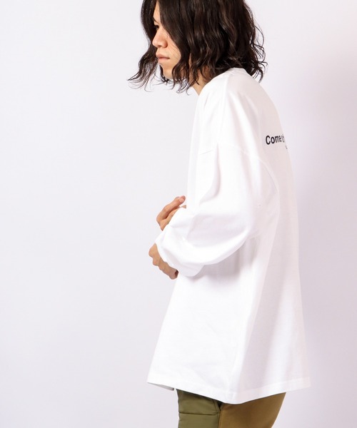 FLASH PACKER(フラッシュパッカー)の「FLASH PACKER ビッグシルエット 長袖Tシャツ(Tシャツ/カットソー・メンズ・ブラック/ホワイト・XL/M/L)」の9枚目の写真