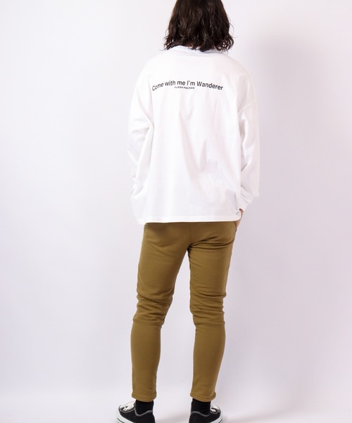 FLASH PACKER(フラッシュパッカー)の「FLASH PACKER ビッグシルエット 長袖Tシャツ(Tシャツ/カットソー・メンズ・ブラック/ホワイト・XL/M/L)」の7枚目の写真