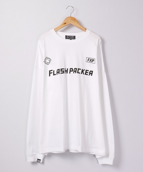 FLASH PACKER(フラッシュパッカー)の「FLASH PACKER ビッグシルエット 長袖Tシャツ(Tシャツ/カットソー・メンズ・ブラック/ホワイト・XL/M/L)」の22枚目の写真