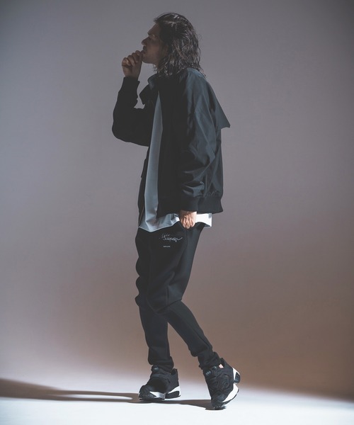NOISESCAPE(ノイズスケープ)の「mp10445-Double knit material sarrouel pants サルエルパンツ(その他パンツ・メンズ・ブラック/ベージュ/ミックスグレー・S/M/L)」の21枚目の写真