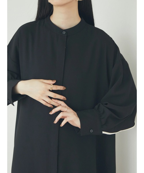 armonia(アルモニーア)の「armonia.袖ラインフリルワンピース(ワンピース・レディース・ブラック/グリーン・FREE)」の8枚目の写真