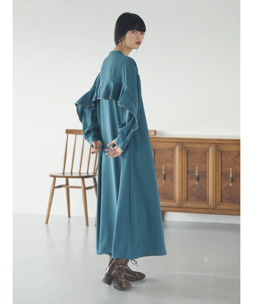 armonia(アルモニーア)の「armonia.袖ラインフリルワンピース(ワンピース・レディース・ブラック/グリーン・FREE)」の11枚目の写真