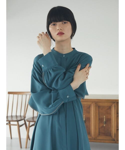 armonia(アルモニーア)の「armonia.袖ラインフリルワンピース(ワンピース・レディース・ブラック/グリーン・FREE)」の12枚目の写真