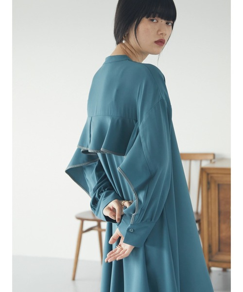 armonia(アルモニーア)の「armonia.袖ラインフリルワンピース(ワンピース・レディース・ブラック/グリーン・FREE)」の14枚目の写真