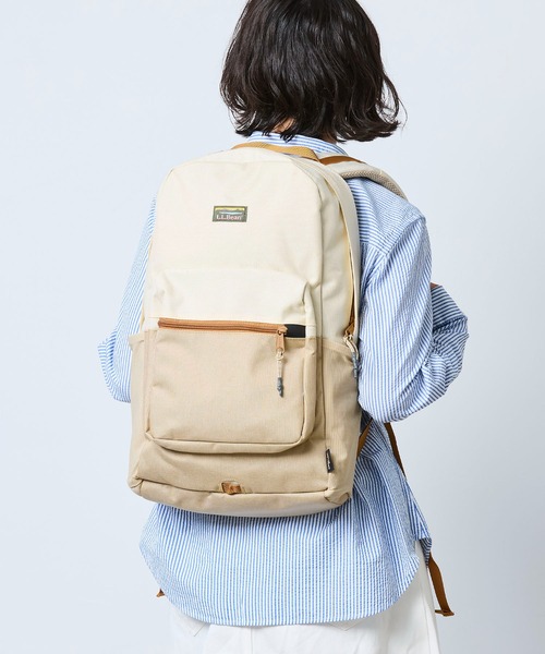 L.L.Bean（エルエルビーン）の「マウンテン・クラシック・コーデュラ・パック（バックパック/リュック・レディース・ブラック/ネイビー×ホワイト/ブルー系その他/オリーブ/イエロー系その他/ブラウン系その他/グリーン系その他/ベージュ系その他・ONE SIZE）」の4枚目の写真