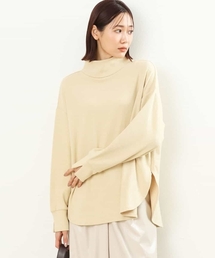 MK MICHEL KLEIN | スタンドネックフリースカットソー/洗える(Tシャツ/カットソー)