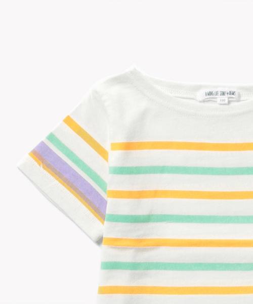 B:MING by BEAMS（ビーミングバイビームス）の「ビーミング by ビームス / ボーダーTシャツ 15SS（Tシャツ/カットソー・キッズ・イエロー/ホワイト/ホワイト系その他/グレー・110/130/100/120/150/80/90/140）」の5枚目の写真