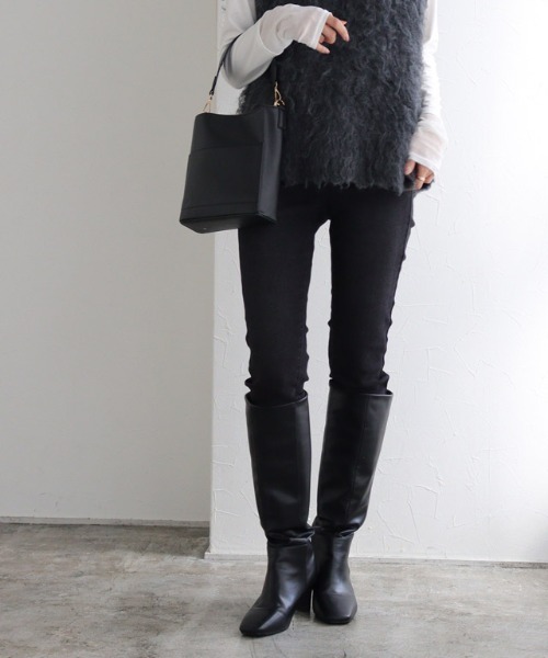 Pierrot（ピエロ）の「裏起毛アンクルスキニーデニム（デニムパンツ・レディース・ブラック/ブルー系その他2/ブラック系その他/ブルー系その他/ネイビー/インディゴブルー・M/L/LL/3L/4L/XS/S）」の2枚目の写真