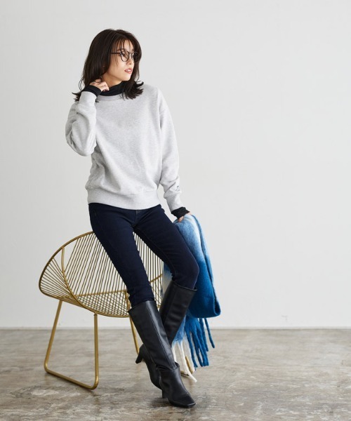 Pierrot（ピエロ）の「裏起毛アンクルスキニーデニム（デニムパンツ・レディース・ブラック/ブルー系その他2/ブラック系その他/ブルー系その他/ネイビー/インディゴブルー・M/L/LL/3L/4L/XS/S）」の21枚目の写真