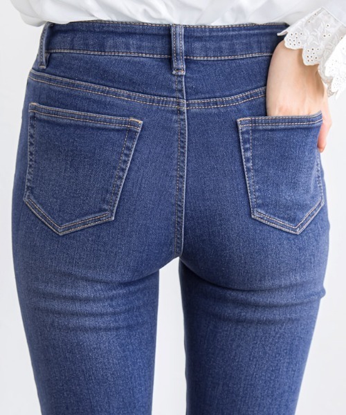 Pierrot（ピエロ）の「裏起毛アンクルスキニーデニム（デニムパンツ・レディース・ブラック/ブルー系その他2/ブラック系その他/ブルー系その他/ネイビー/インディゴブルー・M/L/LL/3L/4L/XS/S）」の10枚目の写真