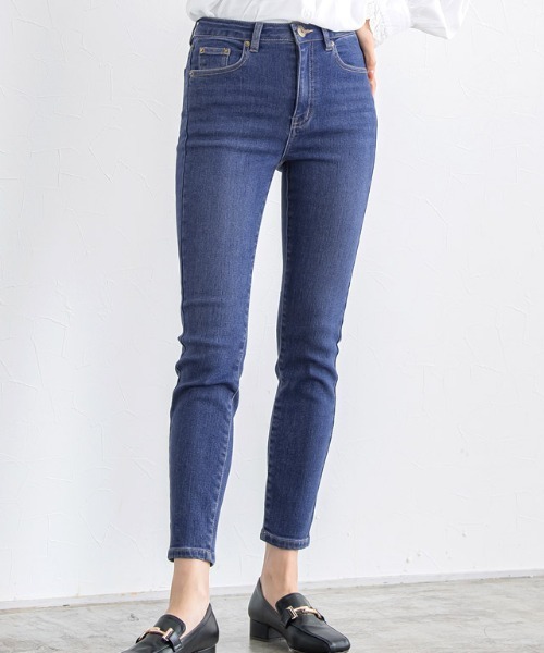 Pierrot（ピエロ）の「裏起毛アンクルスキニーデニム（デニムパンツ・レディース・ブラック/ブルー系その他2/ブラック系その他/ブルー系その他/ネイビー/インディゴブルー・M/L/LL/3L/4L/XS/S）」の11枚目の写真