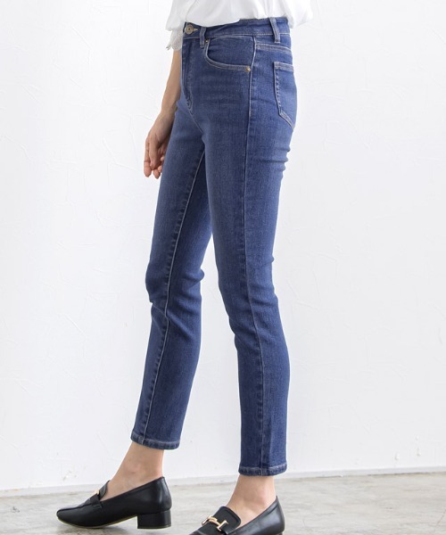 Pierrot（ピエロ）の「裏起毛アンクルスキニーデニム（デニムパンツ・レディース・ブラック/ブルー系その他2/ブラック系その他/ブルー系その他/ネイビー/インディゴブルー・M/L/LL/3L/4L/XS/S）」の12枚目の写真