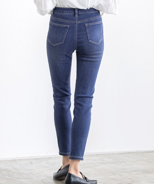Pierrot（ピエロ）の「裏起毛アンクルスキニーデニム（デニムパンツ・レディース・ブラック/ブルー系その他2/ブラック系その他/ブルー系その他/ネイビー/インディゴブルー・M/L/LL/3L/4L/XS/S）」の13枚目の写真