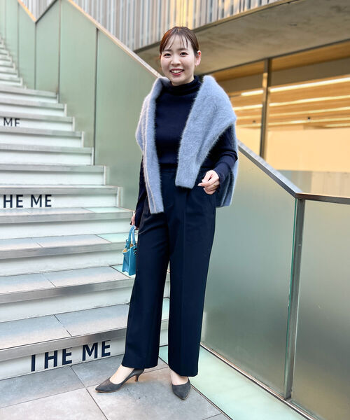 NOLLEY’S(ノーリーズ)の「◇【WEB限定】ホールガーメントリブタートルネックプルオーバーニット(ニット/セーター・レディース・ベージュ/ブラック/オフホワイト/ダークネイビー・38)」の8枚目の写真