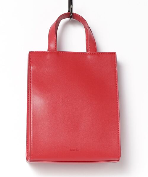 Libra Cue(リブラ キュー)の「スクエアミニトートバック(トートバッグ・レディース・レッド/ブラック・FREE)」の17枚目の写真