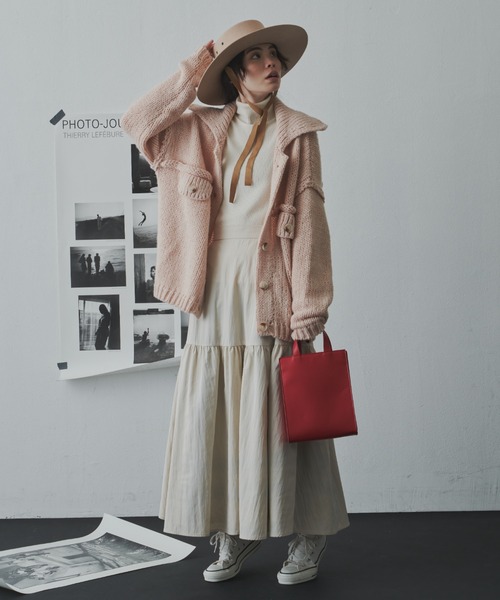 Libra Cue(リブラ キュー)の「スクエアミニトートバック(トートバッグ・レディース・レッド/ブラック・FREE)」の18枚目の写真