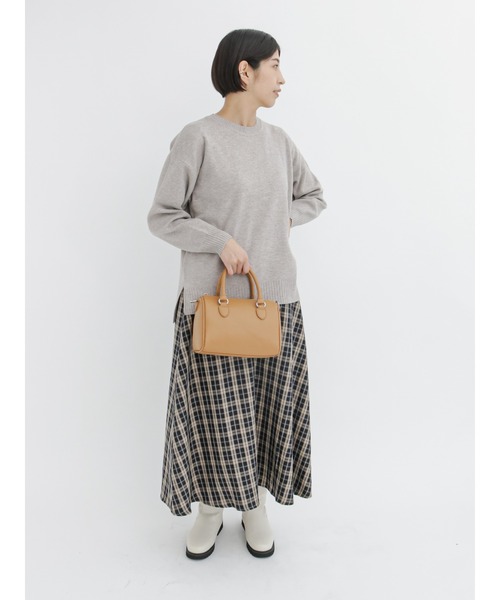 Lugnoncure（ルノンキュール）の「【BRING Material】フレアスカート（スカート・レディース・ブラック/ネイビー/ブラウン・ﾌﾘ-）」の5枚目の写真