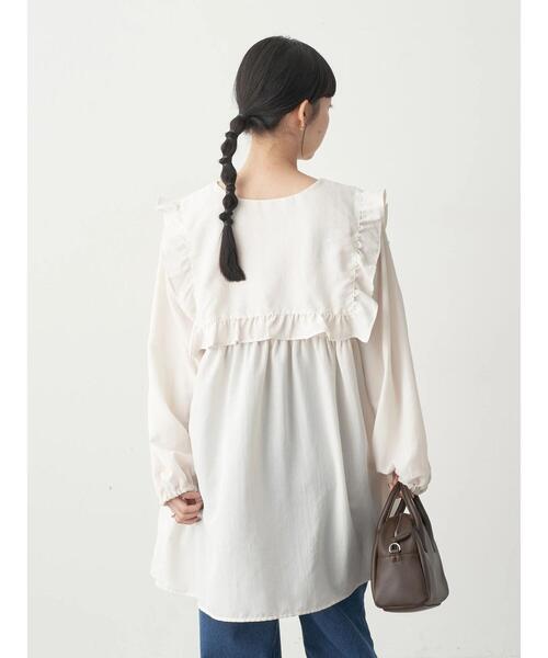 earth music&ecology（アースミュージックアンドエコロジー）の「ビッグカラーミニ丈ワンピース（ワンピース・レディース・ブラック/オフホワイト・FREE）」の8枚目の写真