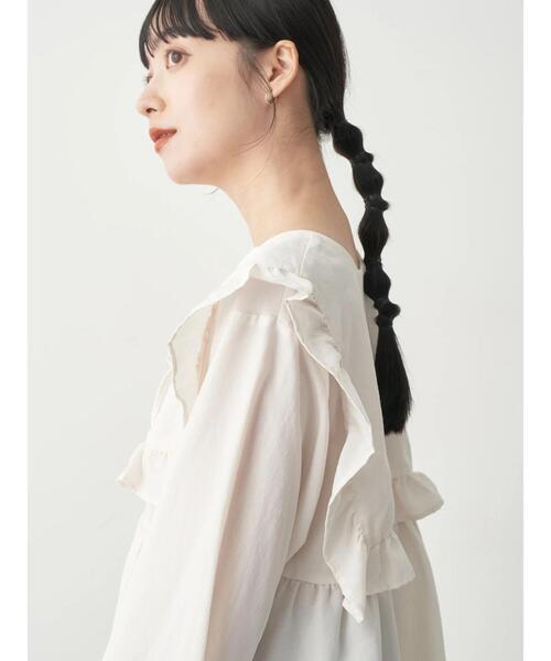 earth music&ecology（アースミュージックアンドエコロジー）の「ビッグカラーミニ丈ワンピース（ワンピース・レディース・ブラック/オフホワイト・FREE）」の20枚目の写真