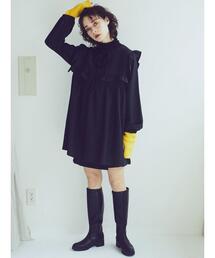 earth music&ecology | ビッグカラーミニ丈ワンピース(ワンピース)