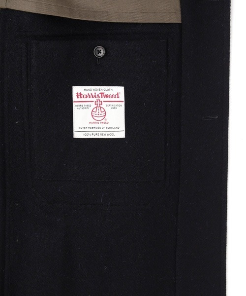 HARRIS TWEED（ハリスツイード）の「HARRIS TWEED（チェスターコート・メンズ・ネイビー・LARGE/MEDIUM/SMALL）」の8枚目の写真