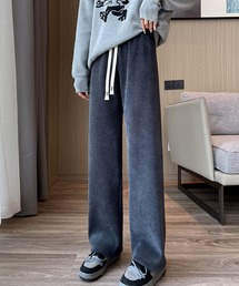 SAISON DE PAPILLON | 【お気に入り1万以上、高評価】ぬくぬく暖か!美シルエット裏起毛コーデユロイワイドパンツ オフィスカジュアル 着心地がいい(その他パンツ)