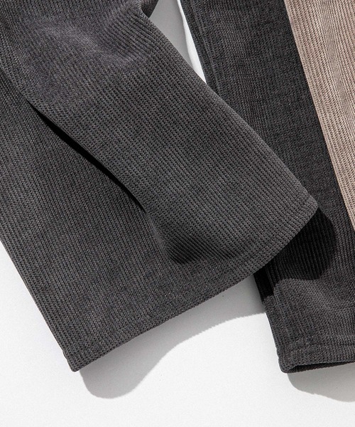 SAISON DE PAPILLON（セゾンドパピヨン）の「【お気に入り1万以上、高評価】ぬくぬく暖か！美シルエット裏起毛コーデユロイワイドパンツ オフィスカジュアル 着心地がいい（その他パンツ・レディース・ブラック/アイボリー/モカ/チャコール/ベージュ・M/L/XL）」の16枚目の写真