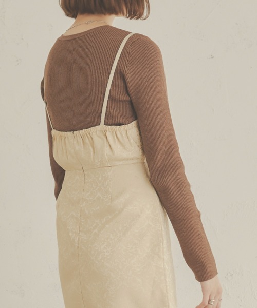 Ambre Neige(アンブルネージュ)の「【前後2WAY】指穴開きリボンリブニット/WEB/EC限定商品(ニット/セーター・レディース・アイボリー/ベージュ/ライトグリーン/ダークブラウン・FREE)」の13枚目の写真