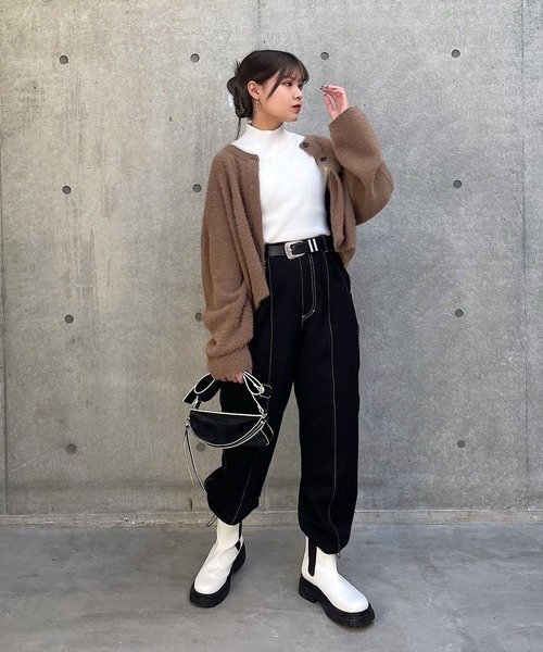 PAGEBOY（ページボーイ）の「シャギークルーカーディガン（カーディガン/ボレロ・レディース・ブラック/オフホワイト/ブルー/モカ・FREE）」の5枚目の写真