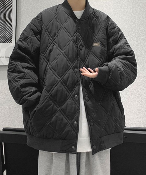 NOWLE（ノウル）の「【NOWLE】ワンポイント ノーカラー キルティングブルゾン/中綿ブルゾン（ブルゾン・メンズ・カーキ/ブラック/ベージュ・MEDIUM/LARGE/X-LARGE）」の18枚目の写真