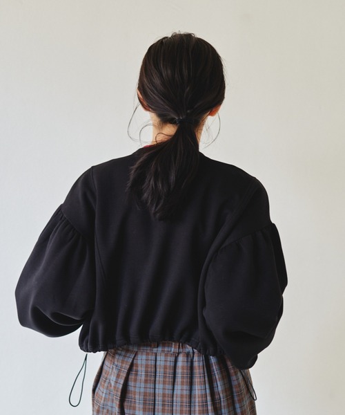 idem(イデム)の「【ZOZOTOWN限定】2way drost cardigan/2wayドロストショートカーディガン(カーディガン/ボレロ・レディース・グレイッシュベージュ/ブラック/ピンク・FREE)」の10枚目の写真