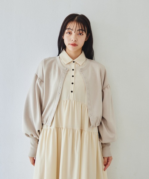 idem(イデム)の「【ZOZOTOWN限定】2way drost cardigan/2wayドロストショートカーディガン(カーディガン/ボレロ・レディース・グレイッシュベージュ/ブラック/ピンク・FREE)」の19枚目の写真