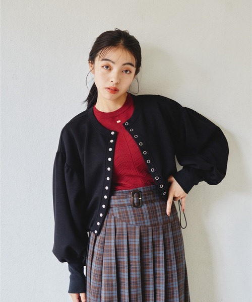 idem(イデム)の「【ZOZOTOWN限定】2way drost cardigan/2wayドロストショートカーディガン(カーディガン/ボレロ・レディース・グレイッシュベージュ/ブラック/ピンク・FREE)」の7枚目の写真