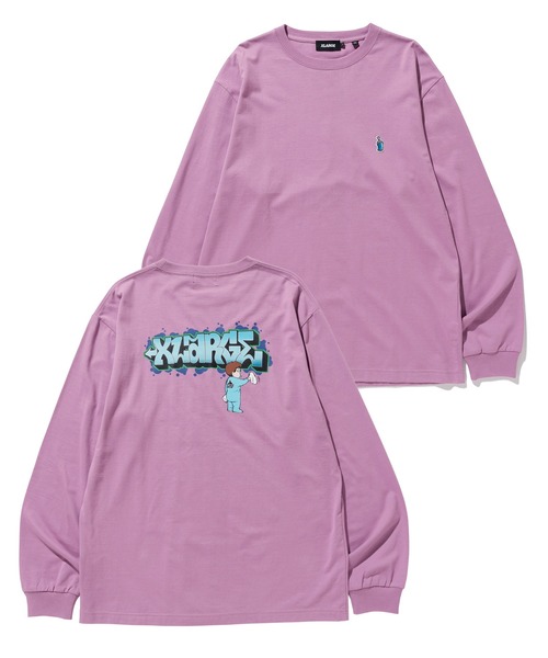 XLARGE（エクストララージ）の「L/S TEE BUFF（Tシャツ/カットソー・メンズ・ブラック/パープル/ホワイト・S/L/M/XL）」の3枚目の写真