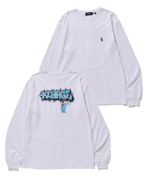 XLARGE（エクストララージ）の「L/S TEE BUFF（Tシャツ/カットソー・メンズ・ブラック/パープル/ホワイト・S/L/M/XL）」の2枚目の写真