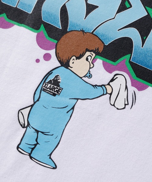 XLARGE（エクストララージ）の「L/S TEE BUFF（Tシャツ/カットソー・メンズ・ブラック/パープル/ホワイト・S/L/M/XL）」の7枚目の写真