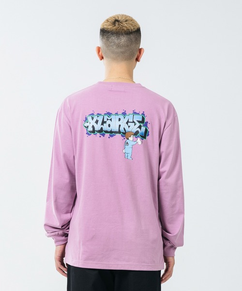 XLARGE（エクストララージ）の「L/S TEE BUFF（Tシャツ/カットソー・メンズ・ブラック/パープル/ホワイト・S/L/M/XL）」の19枚目の写真