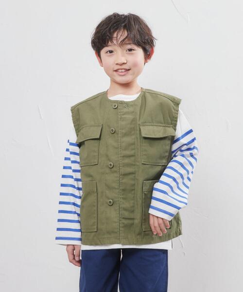 coen（コーエン）の「ミリタリージレ（ベスト・キッズ・オリーブ・150/130/110）」の12枚目の写真