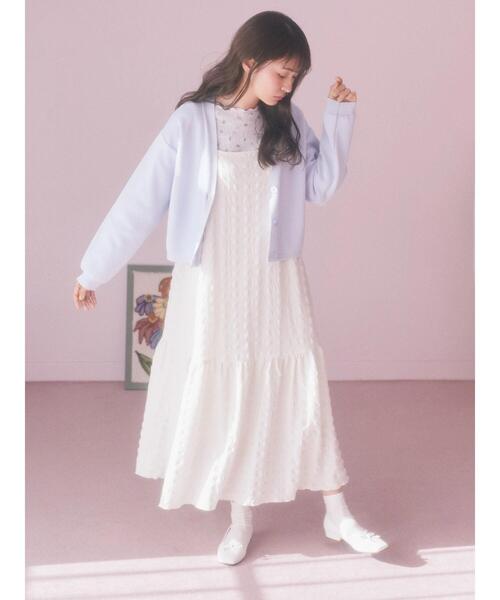 earth music&ecology(アースミュージックアンドエコロジー)の「シャーリングギャザー切替キャミドレ(ワンピース・レディース・アイボリー/ターコイズブルー/コーラル・FREE)」の21枚目の写真