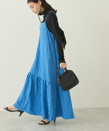 earth music&ecology | シャーリングギャザー切替キャミドレ(ワンピース)