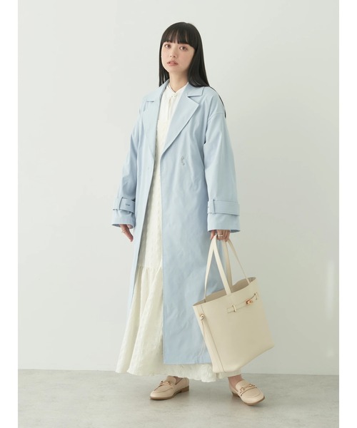 earth music&ecology(アースミュージックアンドエコロジー)の「シャーリングギャザー切替キャミドレ(ワンピース・レディース・アイボリー/ターコイズブルー/コーラル・FREE)」の14枚目の写真