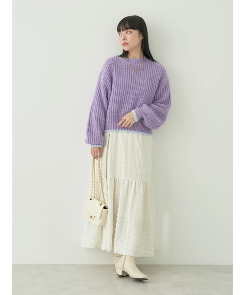 earth music&ecology(アースミュージックアンドエコロジー)の「シャーリングギャザー切替キャミドレ(ワンピース・レディース・アイボリー/ターコイズブルー/コーラル・FREE)」の20枚目の写真