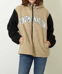 Bling Leads（ブリングリーズ）の「【Bl】【Bling leads】オーバーサイズ刺繍ロゴボアフルZIPパーカー（ブルゾン）」