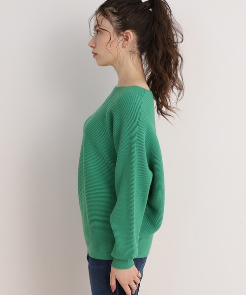 DRESKIP（ドレスキップ）の「◆心きらめく【洗える】リブドルマンニット（ニット/セーター・レディース・グリーン/グレー/ブラック/オフホワイト/ピンク系・00）」の7枚目の写真
