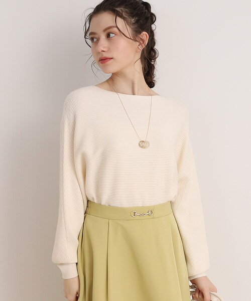 DRESKIP（ドレスキップ）の「◆心きらめく【洗える】リブドルマンニット（ニット/セーター・レディース・グリーン/グレー/ブラック/オフホワイト/ピンク系・00）」の12枚目の写真