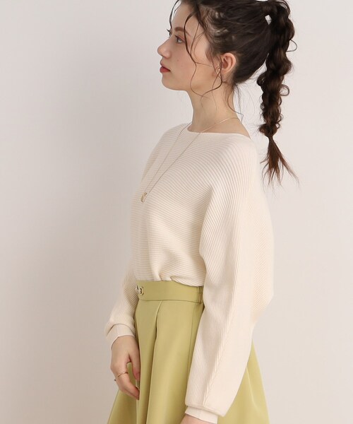 DRESKIP（ドレスキップ）の「◆心きらめく【洗える】リブドルマンニット（ニット/セーター・レディース・グリーン/グレー/ブラック/オフホワイト/ピンク系・00）」の13枚目の写真