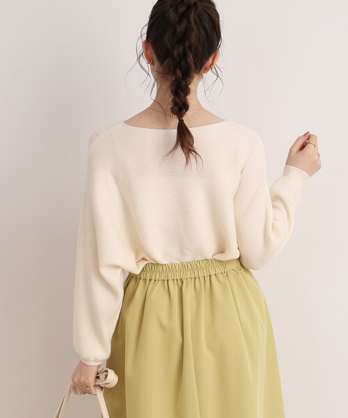 DRESKIP（ドレスキップ）の「◆心きらめく【洗える】リブドルマンニット（ニット/セーター・レディース・グリーン/グレー/ブラック/オフホワイト/ピンク系・00）」の14枚目の写真